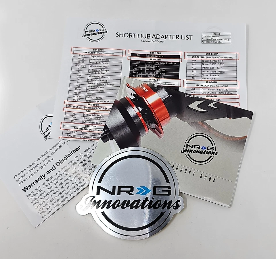 Adaptador de buje corto para volante NRG Innovations SRK-100H + ambientador USPL Foto 4 de 4