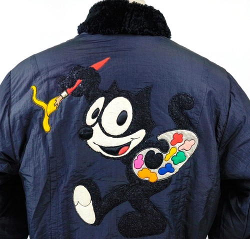 Iceberg Jacke Felix the Cat schwarz Gr. 42 (L) Italy vintage 90s - Bild 3 von 11