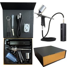 32psi Airbrush Kit with compressor, Rechargeable Cordless Design, Easy to Carry