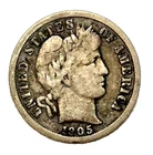 1905-P Barber Dime 90% Silver Average Circulated Fine #531
