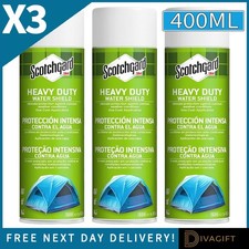 3 x SCOTCHGARD HEAVY DUTY WATER SHIELD SPRAY 400ML IMPROVED FORMULA SCOTCHGUARD