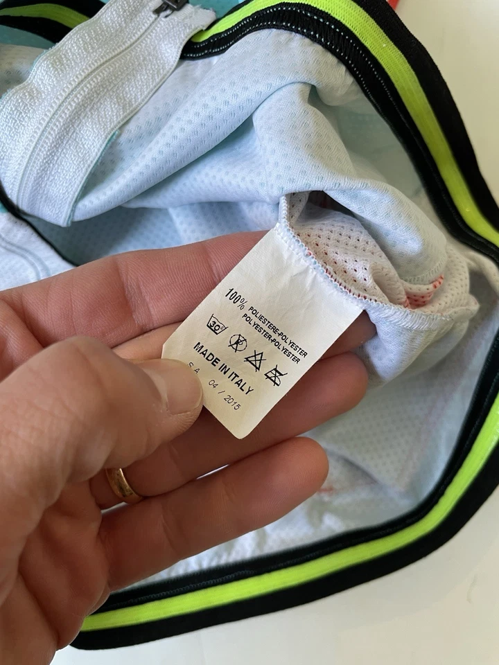 Capo Forma Men’s Large Team Jersey Sea Foam Green, White - Made in Italy - Image 3 of 4