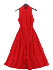 Karen Millen Hemd Maxikleid UK8 in Rot UVP 14...
