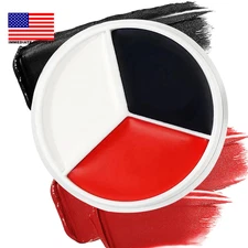 Black White Red Face Body Paint,Oil Based Blendable Waterproof Halloween Cream C