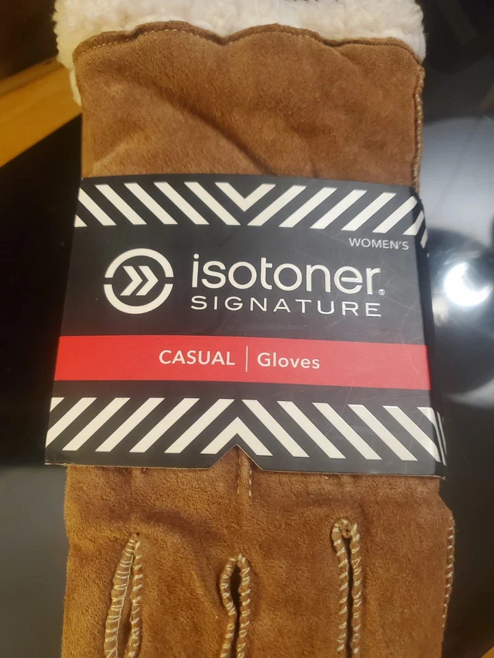 Guantes de micro gamuza Isotoner Signature para equipaje con forro sedoso micro-lujo, XL Foto 2 de 4