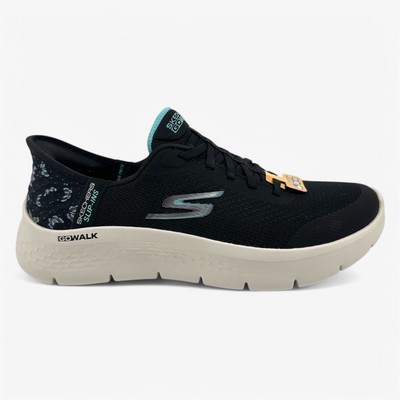 Skechers Go Walk Flex Eva Black Aqua Womens Athletic Sneaker