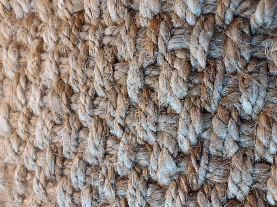 Прямоугольный желтовато-коричневый плетеный джутовый небольшой ковер Allen Roth 24 дюйма x 36 дюймов - Изображение 4 из 4