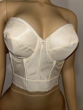 Vtg Dominique Intimate Apparel 38c Strapless Top Bustier Corset Fairycore Lace
