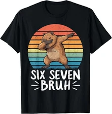 67 Meme Capybara Funny Six Seven Bruh Capybara Kid Adult T-Shirt,Unisex Tee