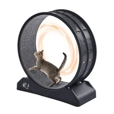 Cat Exercise Wheel 31.5 in Large Indoor Cat Running Wheel Treadmill Black