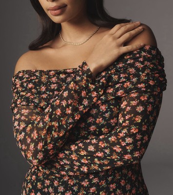 NWT Size 2X - AFRM Long-Sleeve Off-The-Shoulder Mesh Maxi Dress (NWT US$128) | eBay NWT Size 2X - AFRM Long-Sleeve Off-The-Shoulder Mesh Maxi Dress (NWT US$128) | eBay