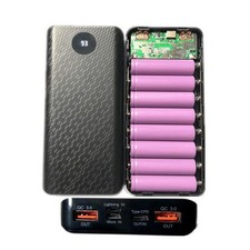 DIY PD Power Bank Case 18650 Battery Fast Charger Welding-Free Without Battery