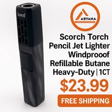Scorch Torch Pencil Jet Lighter | Windproof | Refillable Butane | Heavy-Duty 1CT