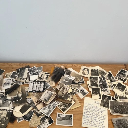 Vintage Collection Of Photographs Ephemera From 1914 + 1942 WW2 Military Funeral