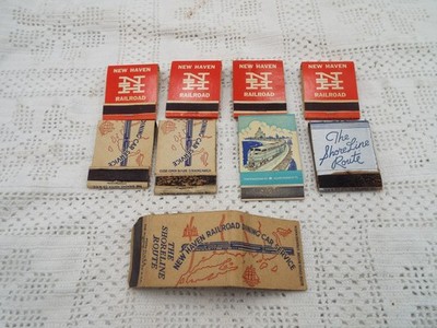 9 Vintage New York, New Haven und Hartford Eisenbahn Streichholzschachteln