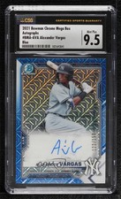 2021 Bowman Blue Refractor 122/150 Alexander Vargas CSG 9.5 Mint Plus Auto 0jv5