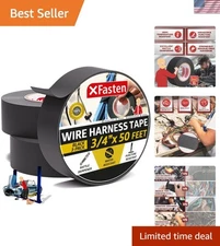3-Pack High Temp Wire Harness Tape 3/4-Inch x 50-Foot for Auto Noise Dampening