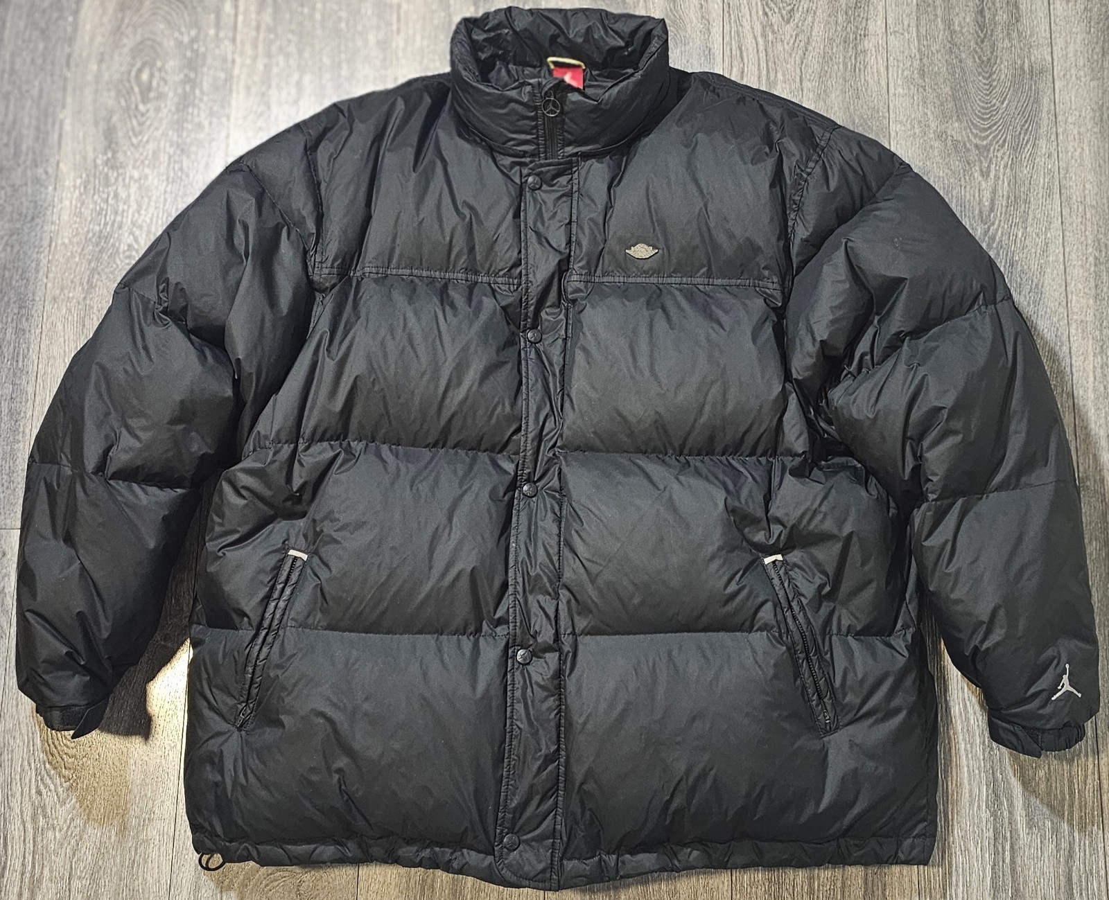 Vintage Nike Air Jordan Jumpan Down Puffer Jacket Full Zip Black Men’s Size 3XL