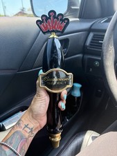 Budweiser Select - 13” Used Beer Tap Handle With Spinning Crown Black
