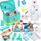 Doctors Set for Kids -38Pcs Kids Doctors Set with Realistic Stethoscope Listen H