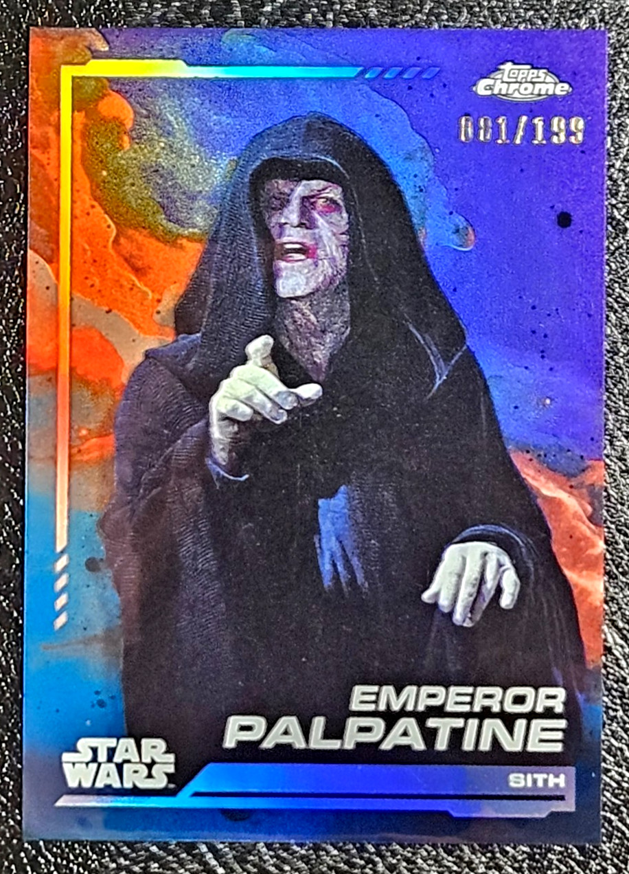 EMPEROR PALPATINE 2024 Topps Chrome Star Wars Kamino Aqua Refractor #131 81/199