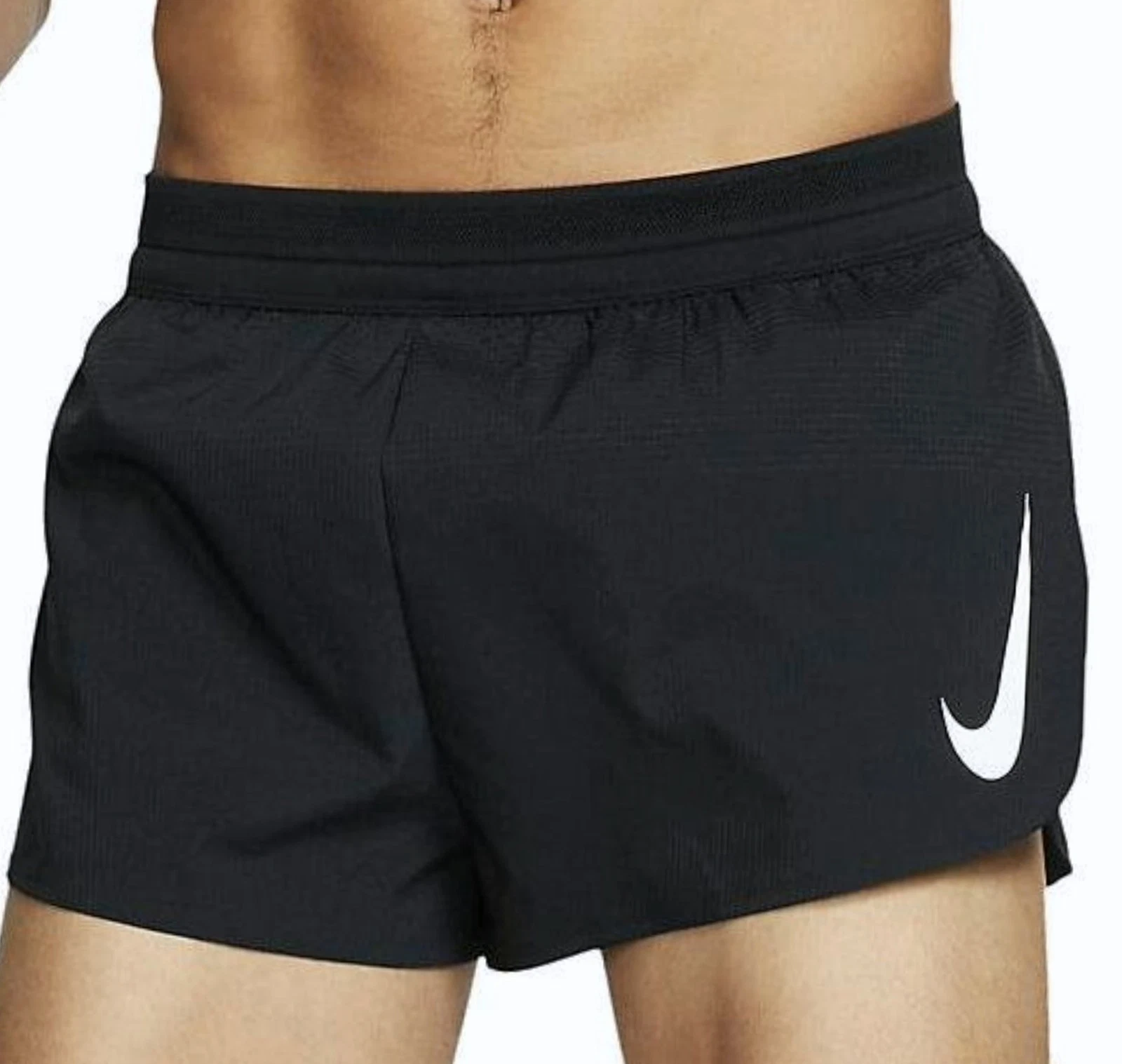 NIKE Woven AeroSwift 2" London Black White Running Shorts NEW Mens Sz L