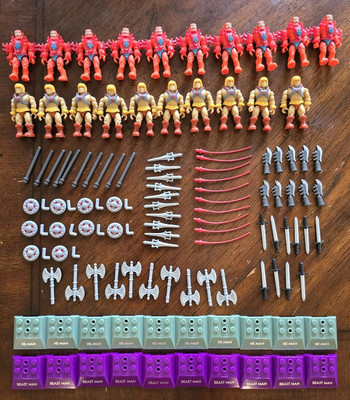 Lot 20 He-man & Beast Man MEGA CONSTRUX Bloks Masters of the Universe Figures 