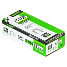 meite 71/06 22 Gauge 304 Stainless Steel Upholstery Staples, 3/8-Inch Crown with