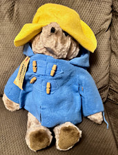 Eden Toys Paddington Bear Plush Blue Coat Yellow Hat Vintage 1984 MPN 10120