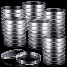 200 Pack Plastic Petri Dishes with Lids 90Mm Dia X 15Mm Deep Clear Lab Supplies