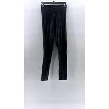 COMMANDO CONTROL Women's Black Faux-Leather High-Rise Ankle Leggings SZ S