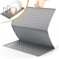 Silicone Drying Mat, 24 x 16 , Dish Drying Mat, Trifold Large Dish