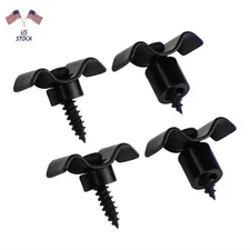 4PCS/2 Sets Black Guitar String Trees Retainer Guides for Guitar Bass w/ Screws-