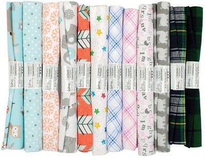 Fabric Palette Fat Quarter Assortment 18''X21'' 1/Pkg-Flannel Assortment