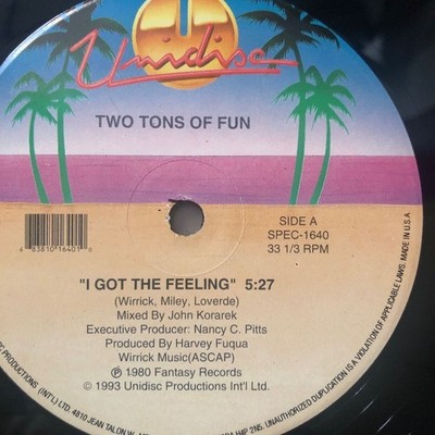 12  Two tons of fun-I got the feeling