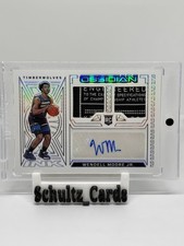 2022-23 Obsidian Wendell Moore LAUNDRY TAG DUAL PATCH AUTO /3 WHITE CONTRA SSP