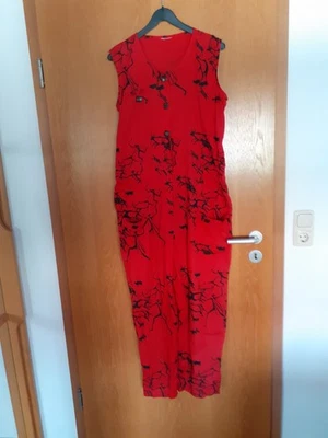 Overall Gr. 38, Kirschrot mit Ethno-Motiven. Sehr Gut Erhalten! - Bild 1 von 4