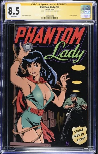 Phantom Lady #nn CGC 8.5 SS Signed Adam Hughes • Verotik 1994