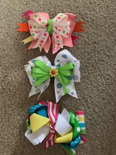 Lot of 3 Hair Bows Bought from a Boutique, Hair Clips Barrette