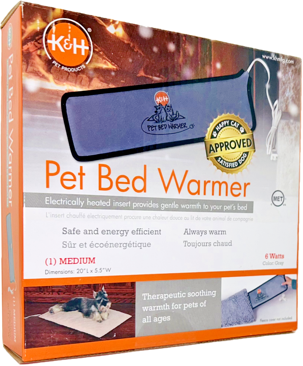 K&H PET PRODUCTS Pet Bed Warmer Electrically Heated Insert Gray