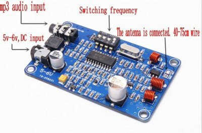 BH1417 0.5W Digital Radio Station PLL Wireless Stereo FM Transmitter Module 200M