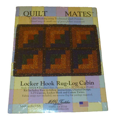 QUILT MATES : LOCKER HOOK RUG KIT : LOG CABIN