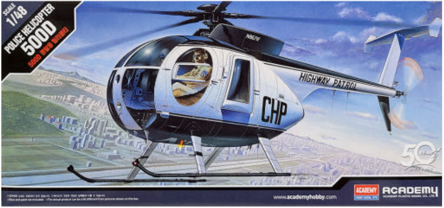 1/48 HUGHES 500D POLICE HELICOPTER motorcycle Plastic Model Kit