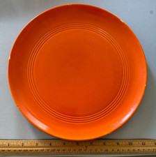 VINTAGE ORANGE KNOWLES UTILITY WARE RINGWARE SERVING TRAY DINNER CHOP PLATE 10"