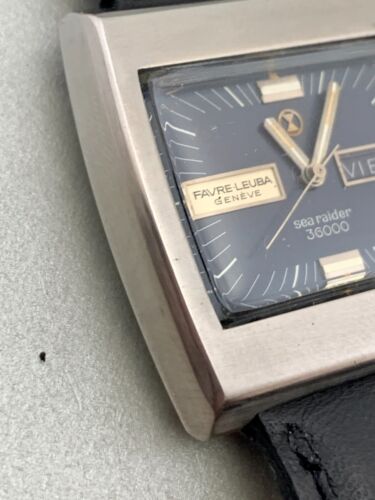 VINT Favre leuba automatic sea raider 36000 never restored dial swissmade ca 67 - Picture 7 of 16