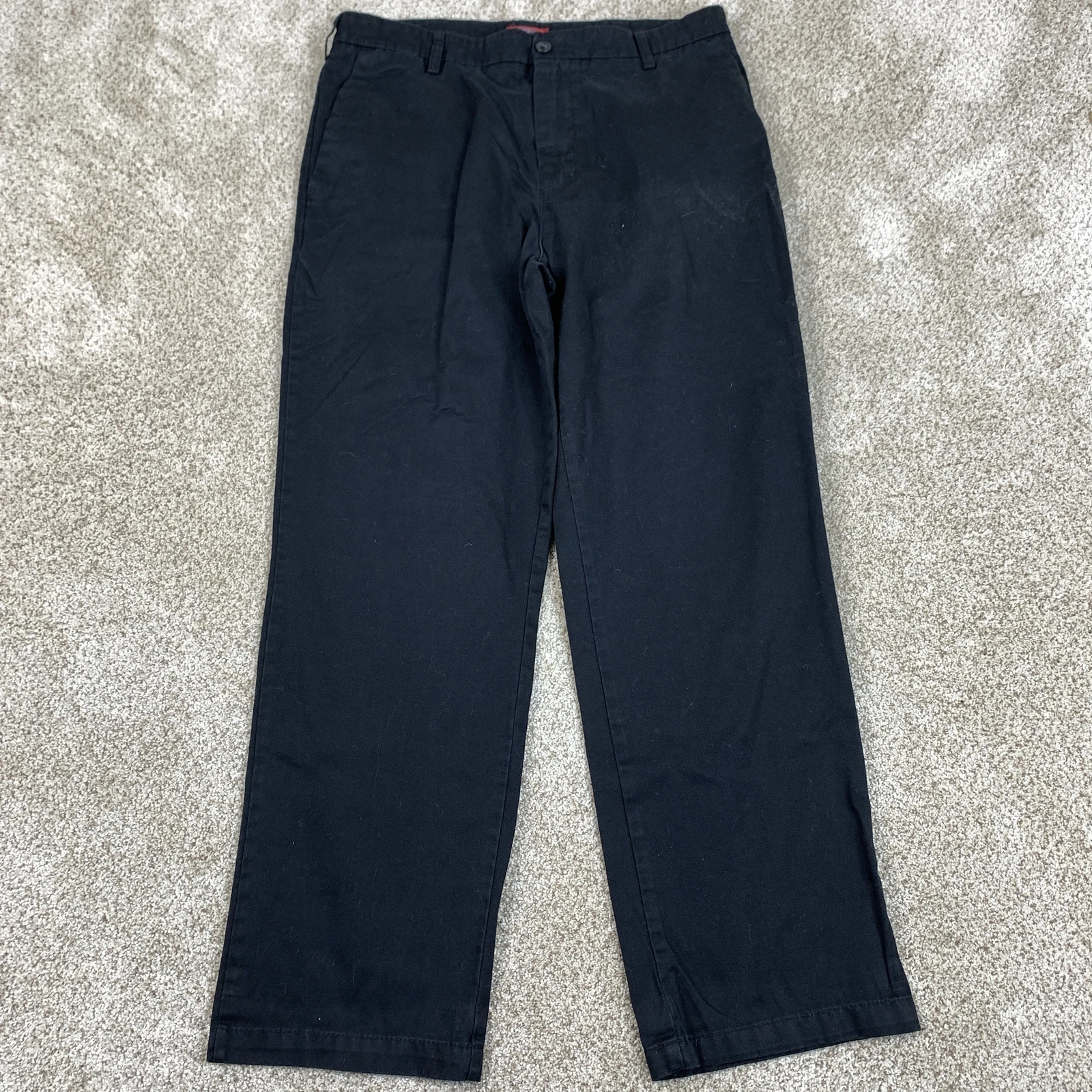 Pantalon homme Merona Supreme 33x30 noir décontracté chino coton mélangé
