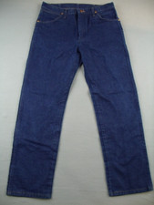 Wrangler 13MWZ Jeans Mens 35x30 Blue Denim Cowboy Western Straight Leg Pants