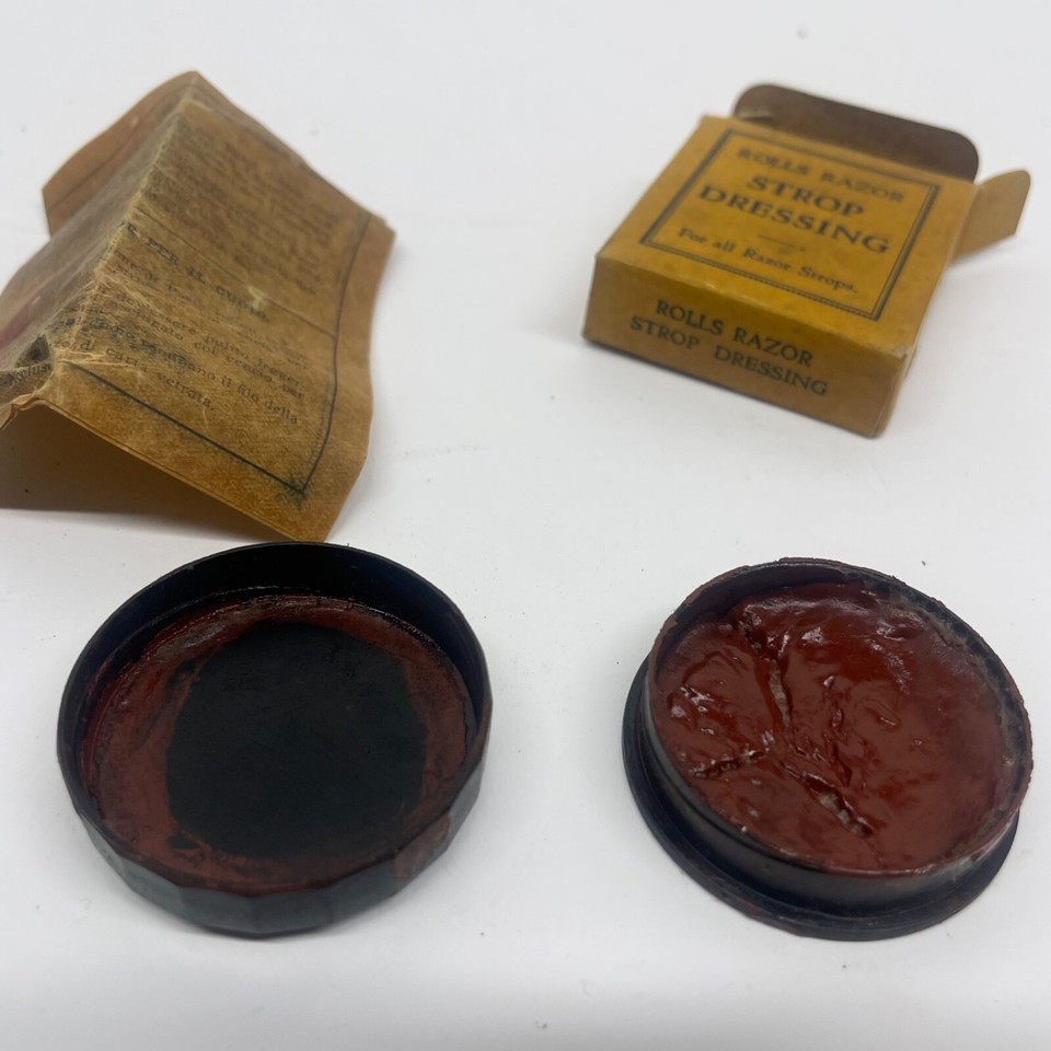 Vintage Rolls Razor Strop Dressing For all razor strops New old