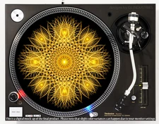 FRACTAL BLOSSOM MANDALA - DJ SLIPMAT 1200's or any turntable, record player