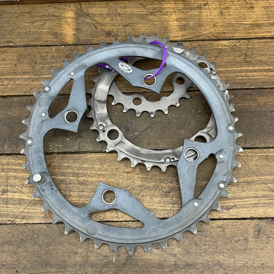 Shimano Deore LX FC-M570 Chainring Set TRIPLE 104 BCD 9s Vintage Tour 9 44t 90s - Image 2 of 4